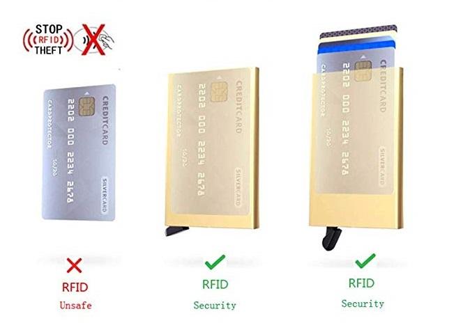 RFID Card Holder Business Wallet【Black/Coffee Colors】
