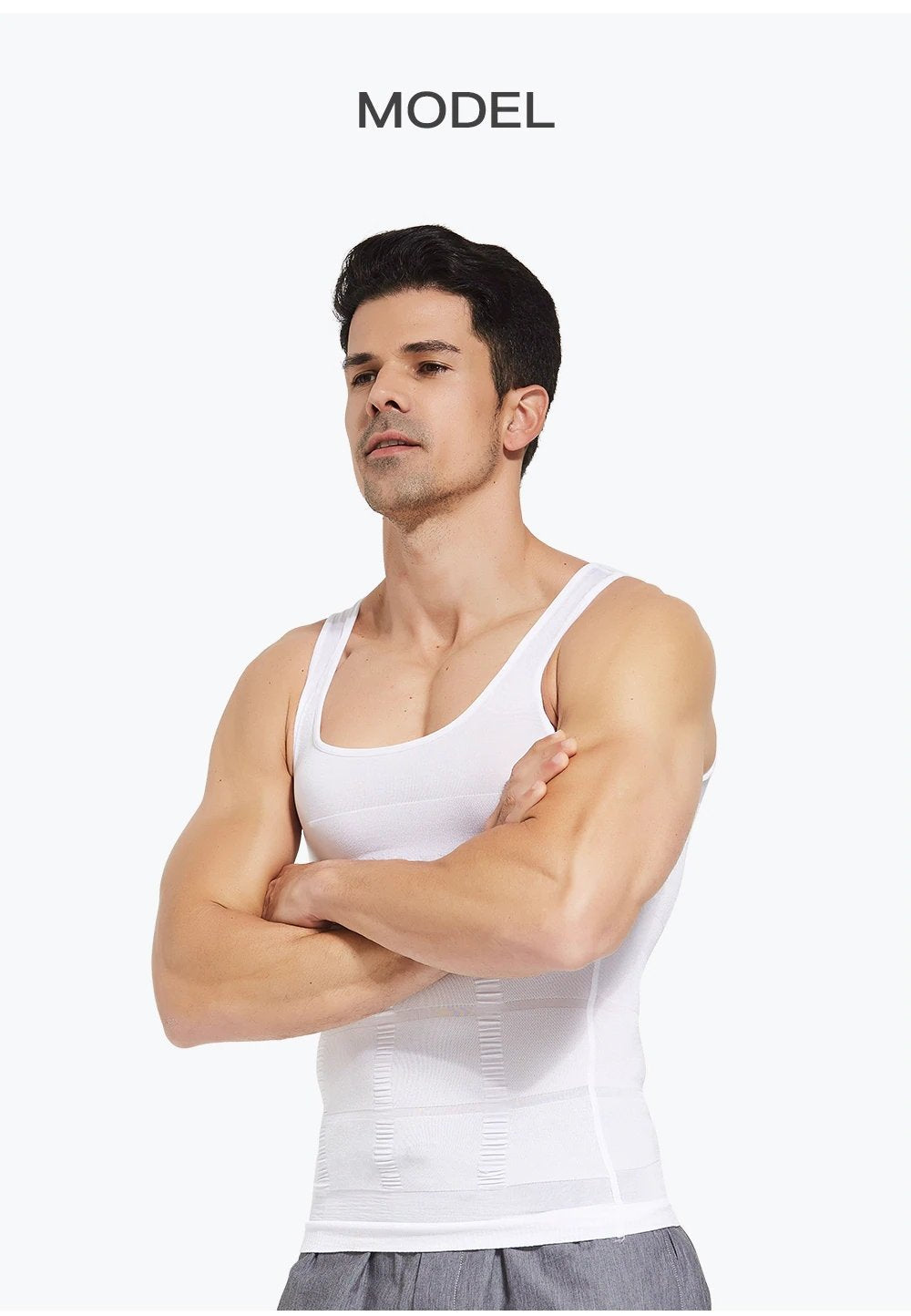 Men's Slimming Body Shaper Vest Shirt Abs Abdomen Slim