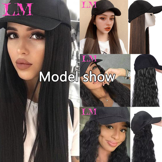 Fashionable Long Straight Hair Cap Wig [24 inches]